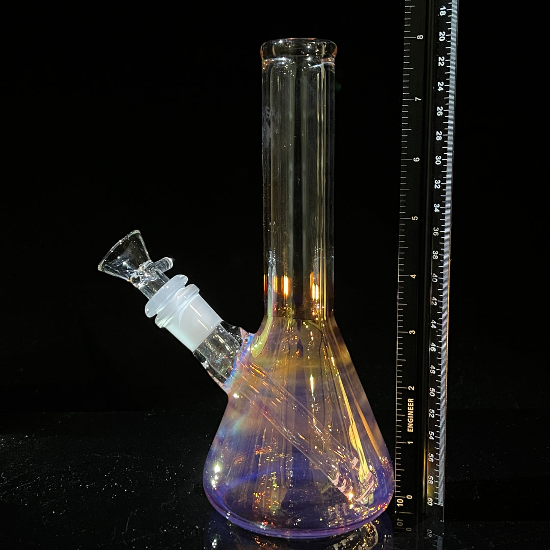 8" Raven Beaker Bong Glass Pipe Solid Glass   