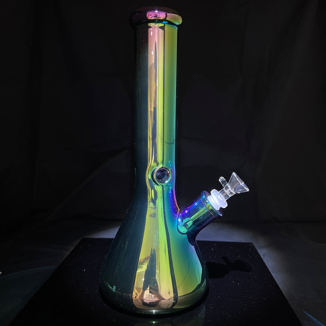 Lustrous Iridescent Bong 13" Glass Pipe TG   