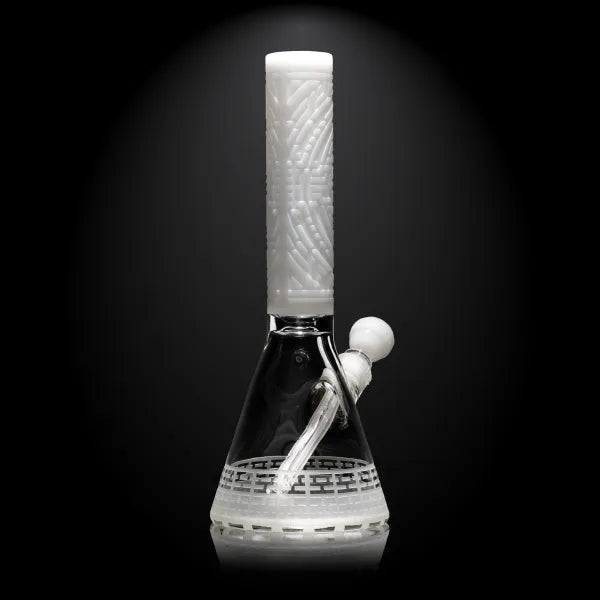 DNA Codex 14″ White Beaker Bong Glass Pipe Milkyway   