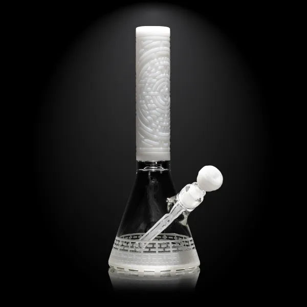 DNA Codex 14″ White Beaker Bong Glass Pipe Milkyway   