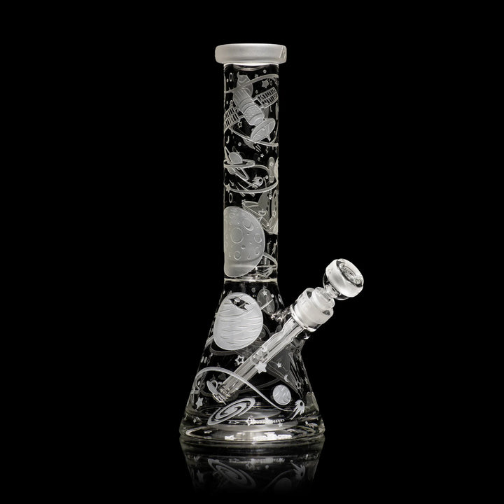 Space Odyssey: 3022 AD 14" Beaker Bong Glass Pipe Milkyway   