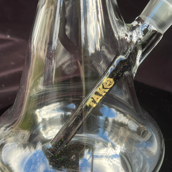 Black and Gold Opal Bong Glass Pipe Tako Glass   