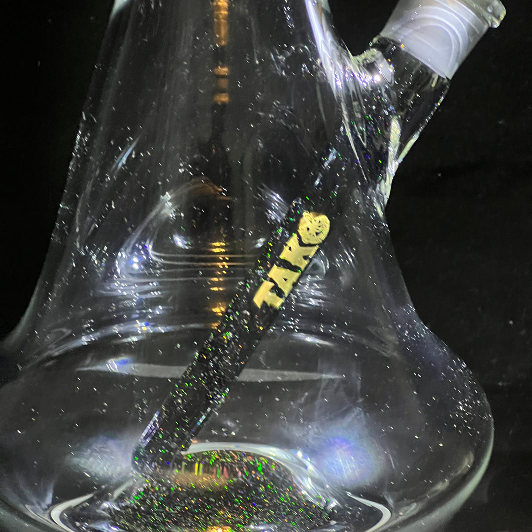 Black and Gold Opal Bong Glass Pipe Tako Glass   