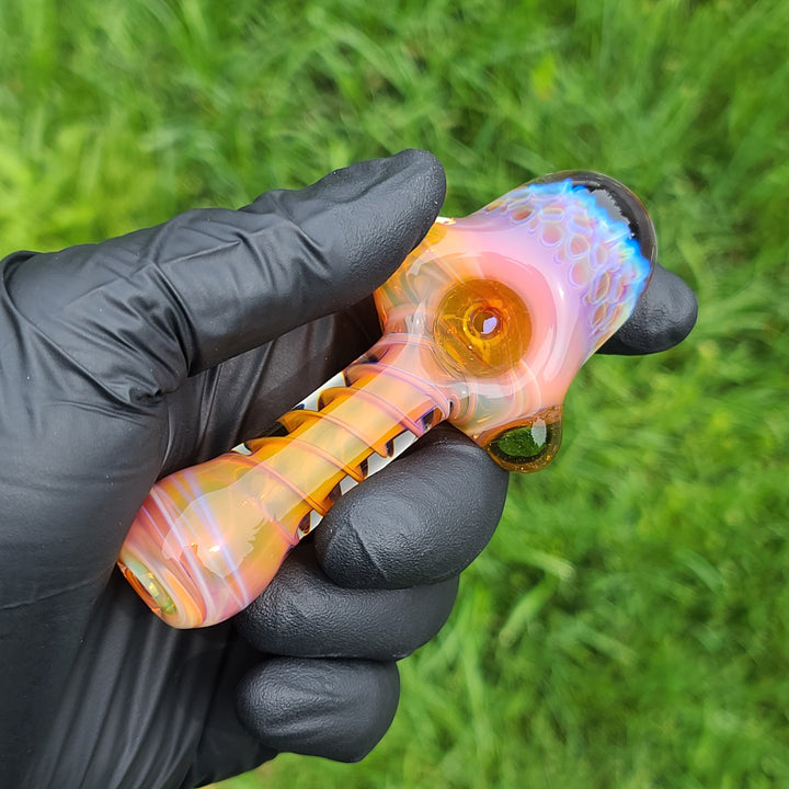 Alien Brain Honeycomb Pipe Glass Pipe Plug a Nug   