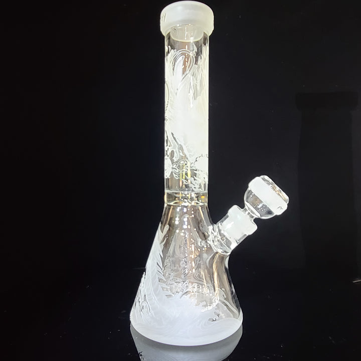 Blood Feud 11" Glass Beaker Bong With Collins Perc Glass Pipe Milkyway   