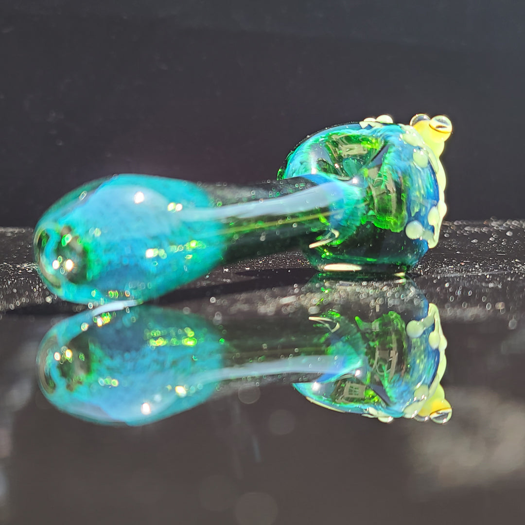 Green Happy Frog Pipe Glass Pipe Beezy Glass   