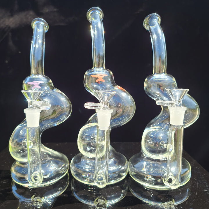 Solid Glass 11" Zong Bubbler Glass Pipe Solid Glass   