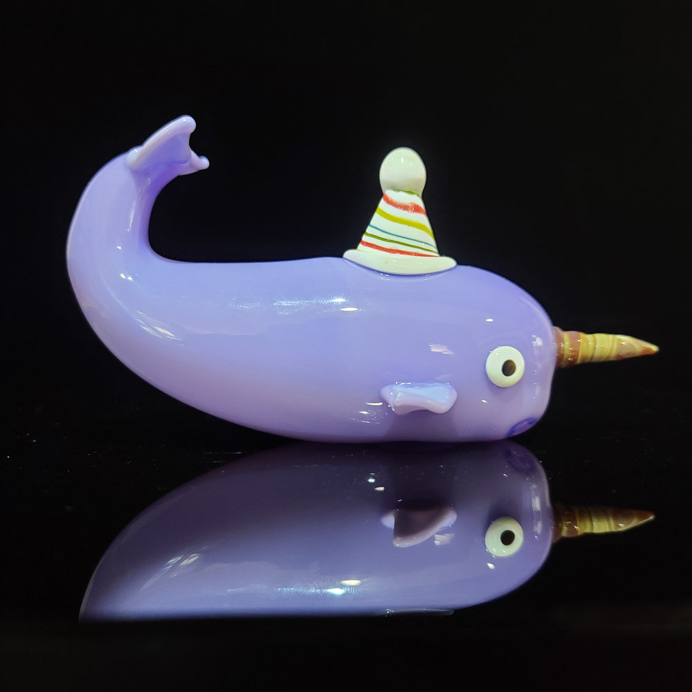 Purple Party Narwhal Glass Pipe Dellene Peralta Glass   