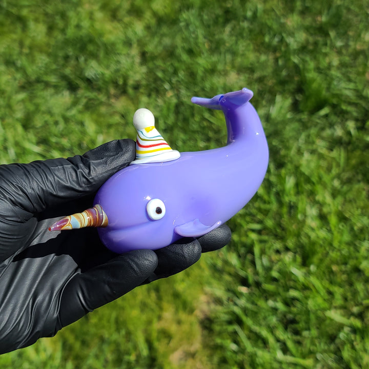 Narwhal Glass PIpe Glass Pipe Dellene Peralta Glass   