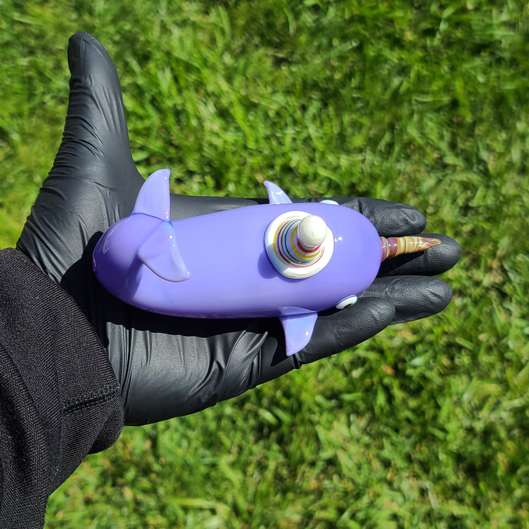 Narwhal Glass PIpe Glass Pipe Dellene Peralta Glass   