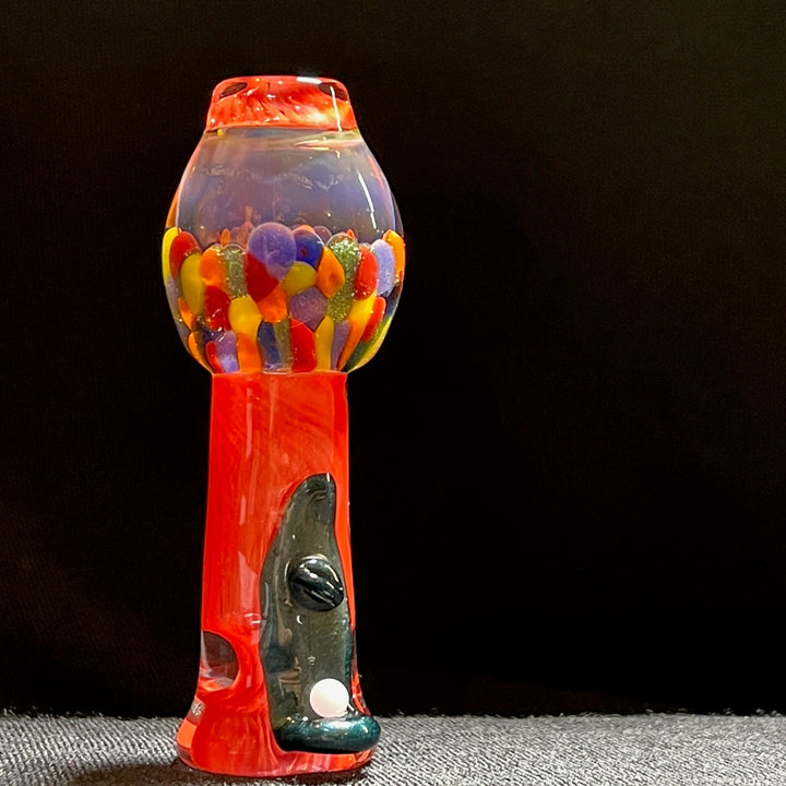 Gumball Chillum Glass Pipe Loco-Motive Glass   