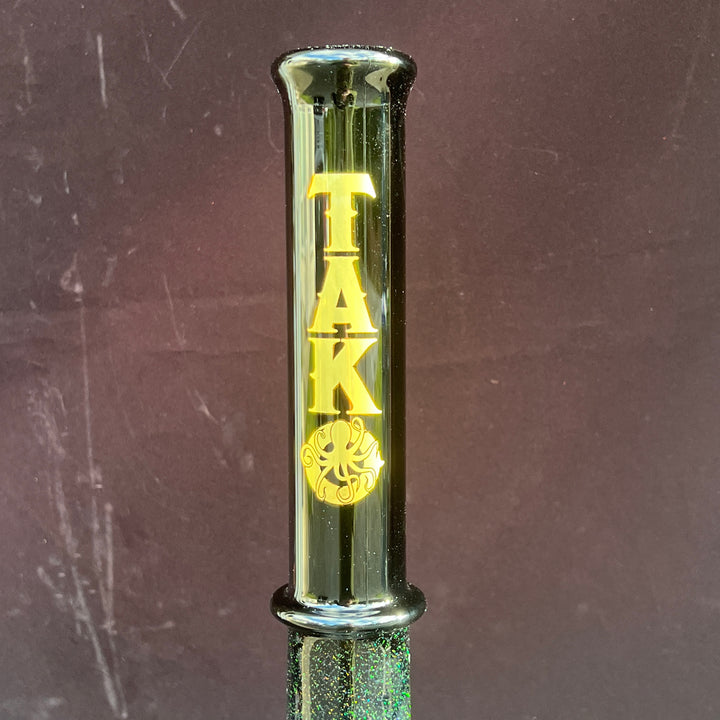 Black and Gold Opal Bong Glass Pipe Tako Glass   