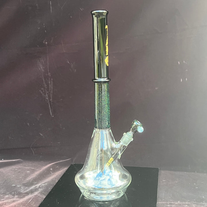 Black and Gold Opal Bong Glass Pipe Tako Glass   