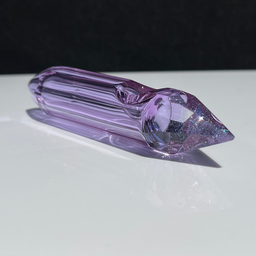 Amethyst Crystal Glass Pipe Glass Pipe TG   