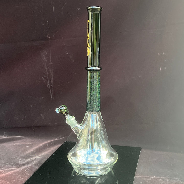 Black and Gold Opal Bong Glass Pipe Tako Glass   