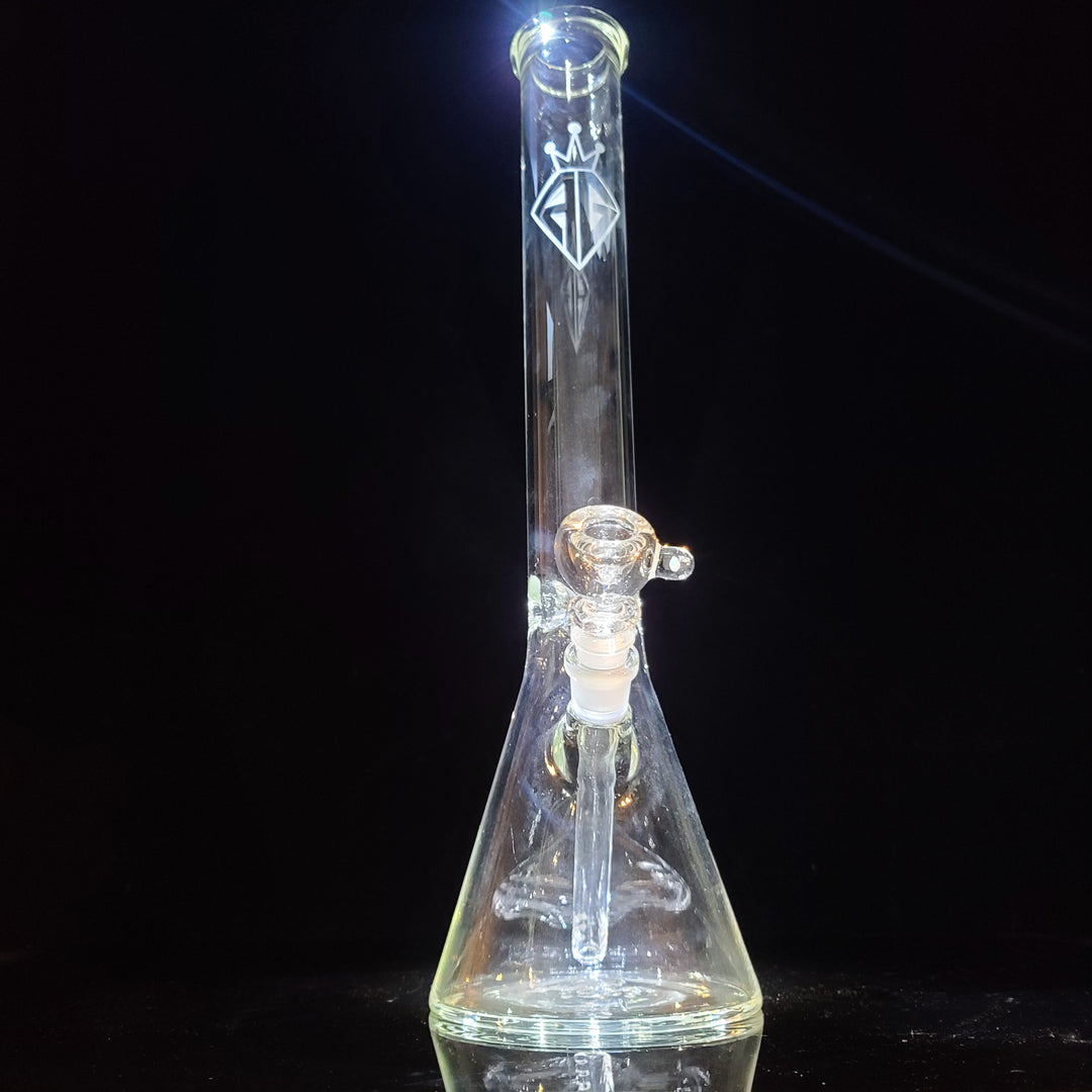 Augy Clear Straight 18" Beaker Bong Glass Pipe Augy Glass   