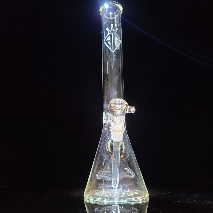 Augy Clear Straight 18" Beaker Bong Glass Pipe Augy Glass   