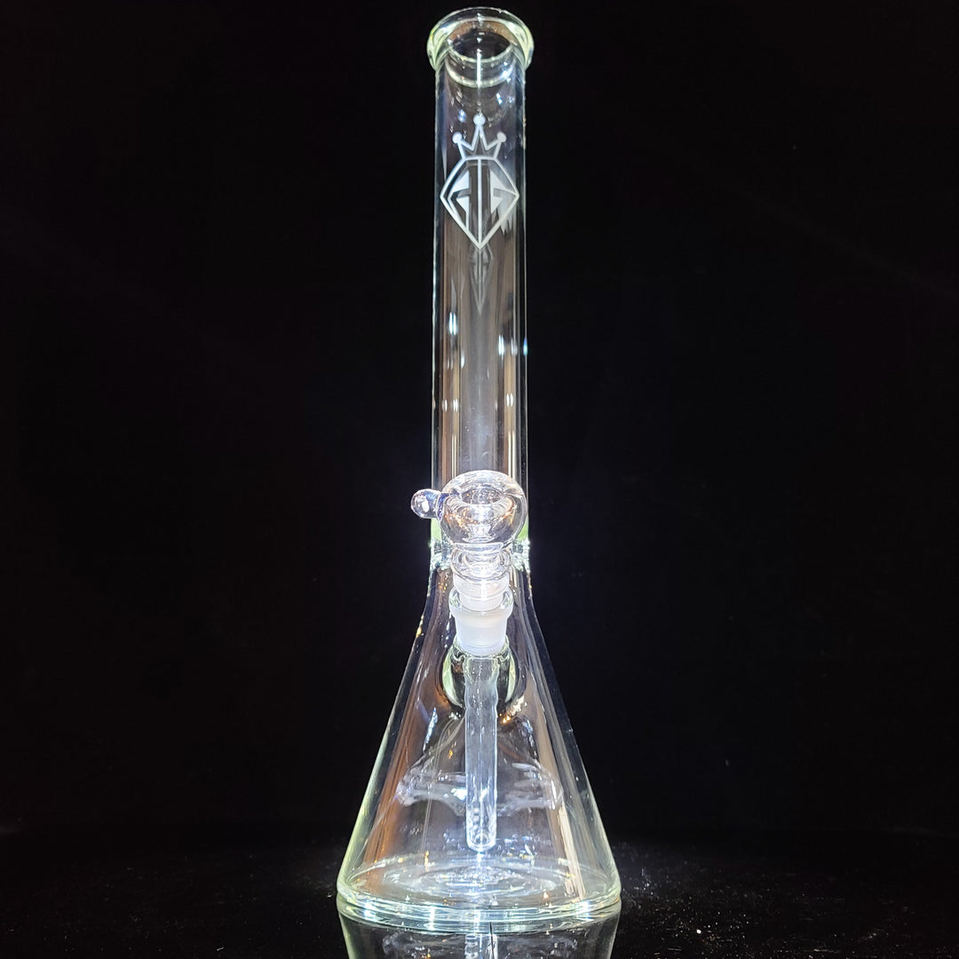 Augy Clear Straight 18" Beaker Bong Glass Pipe Augy Glass   