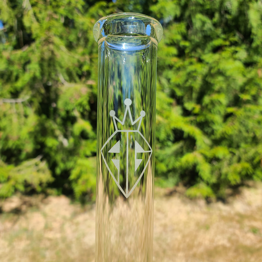 Augy Clear Straight 18" Beaker Bong Glass Pipe Augy Glass   