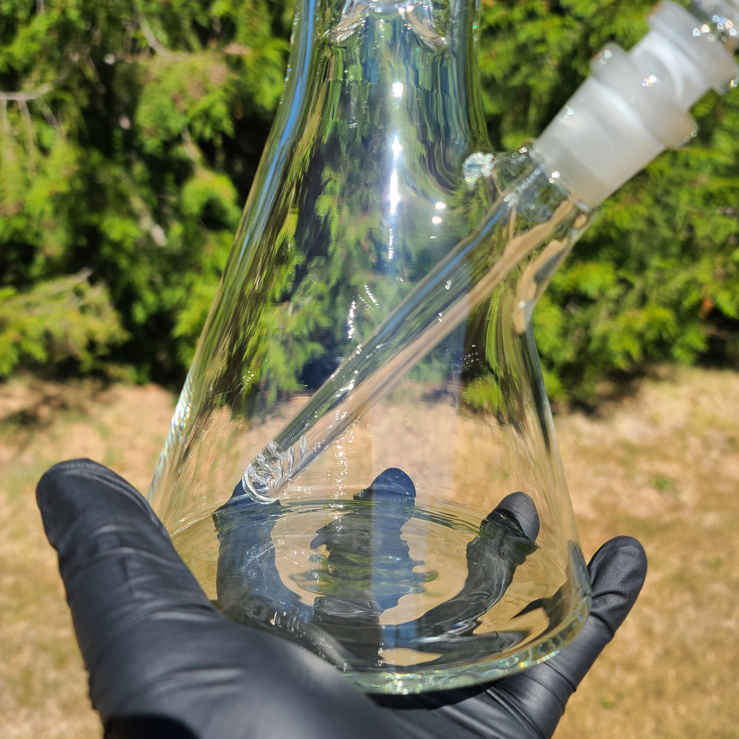 Augy Clear Straight 18" Beaker Bong Glass Pipe Augy Glass   