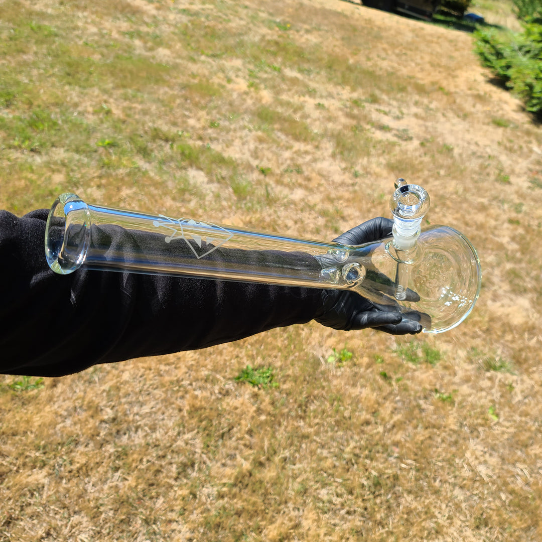 Augy Clear Straight 18" Beaker Bong Glass Pipe Augy Glass   