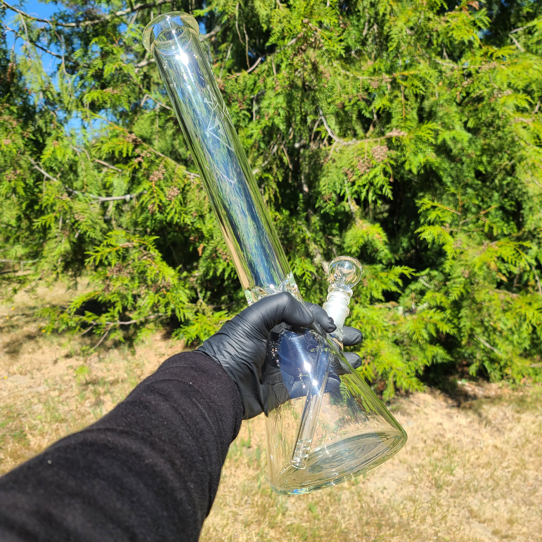 Augy Clear Straight 18" Beaker Bong Glass Pipe Augy Glass   