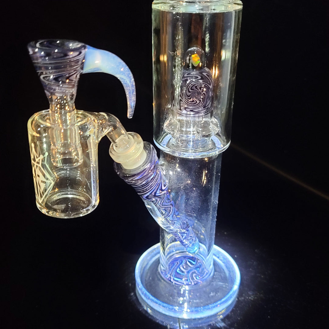 Augy 15" Straight Shower Linework Bong Glass Pipe Augy Glass   