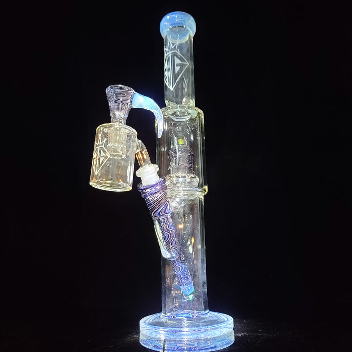 Augy 15" Straight Shower Linework Bong Glass Pipe Augy Glass   