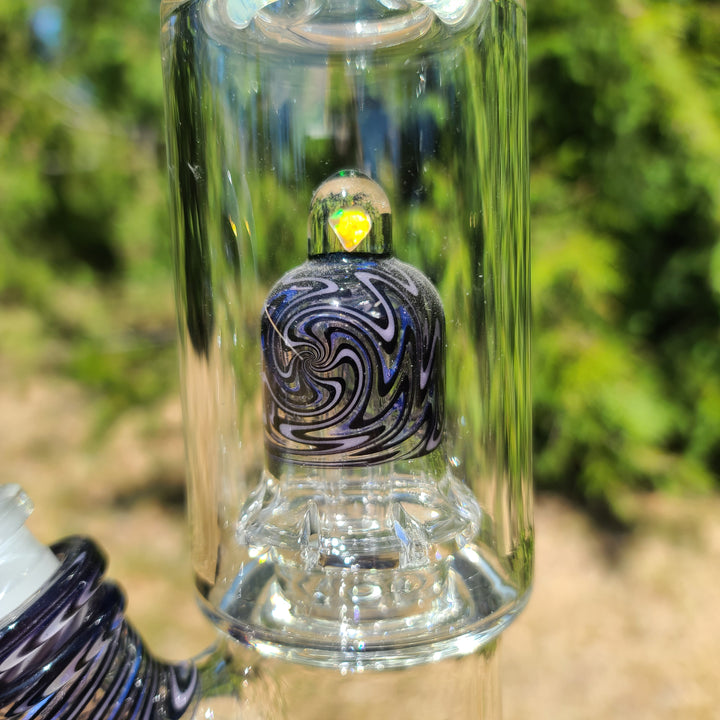 Augy 15" Straight Shower Linework Bong Glass Pipe Augy Glass   