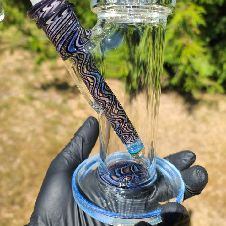 Augy 15" Straight Shower Linework Bong Glass Pipe Augy Glass   