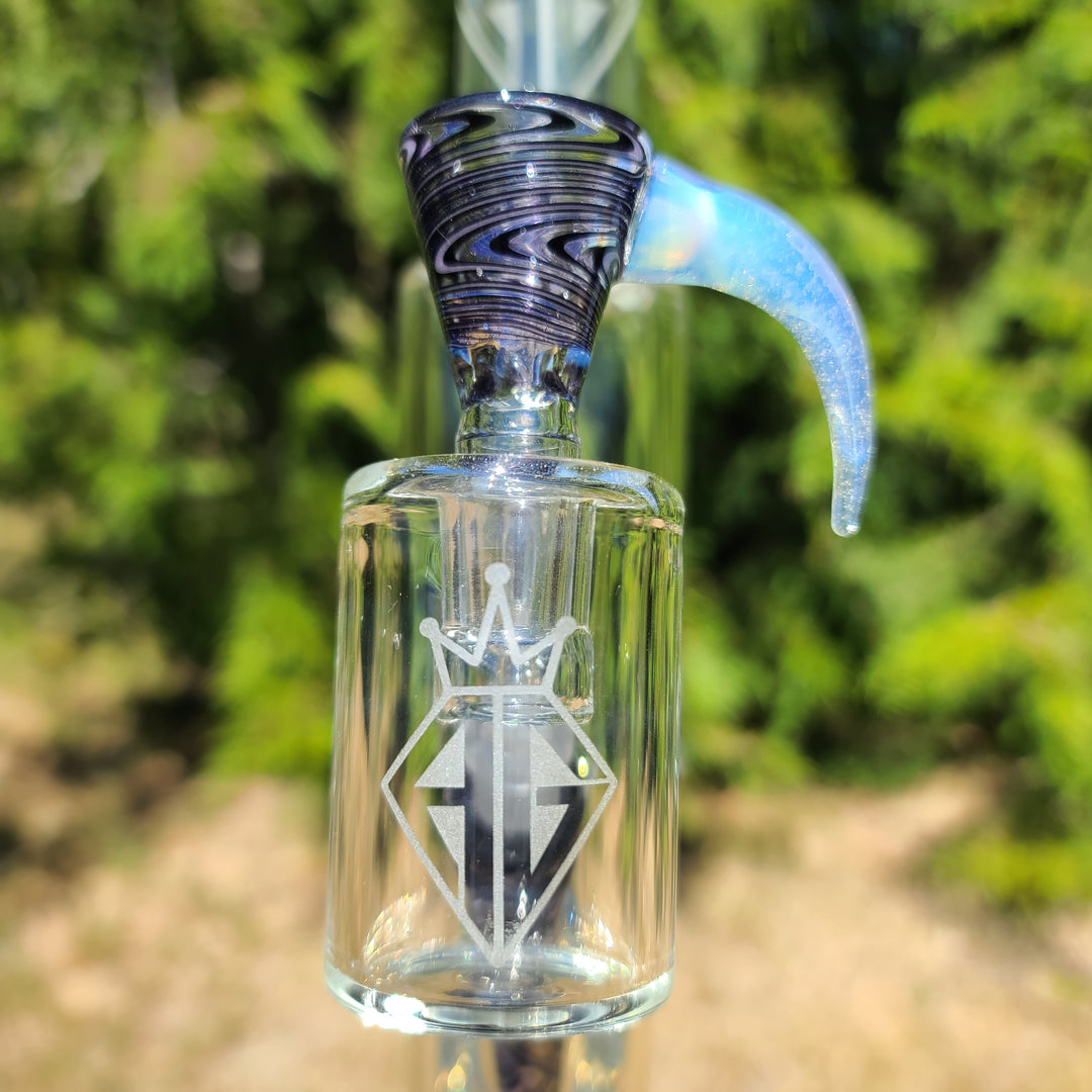 Augy 15" Straight Shower Linework Bong Glass Pipe Augy Glass   