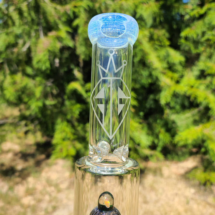 Augy 15" Straight Shower Linework Bong Glass Pipe Augy Glass   