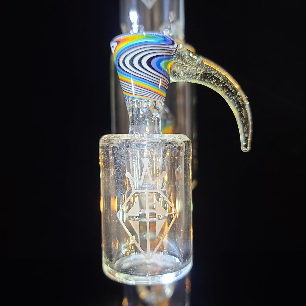 Augy 15" Straight Shower Wig Wag Linework Bong Glass Pipe Augy Glass   