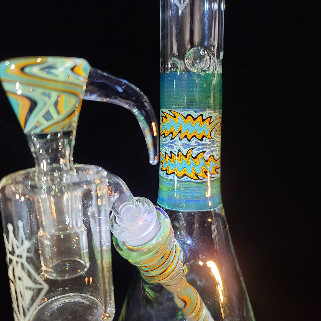 Augy 15" Linework Beaker Bong Glass Pipe Augy Glass   