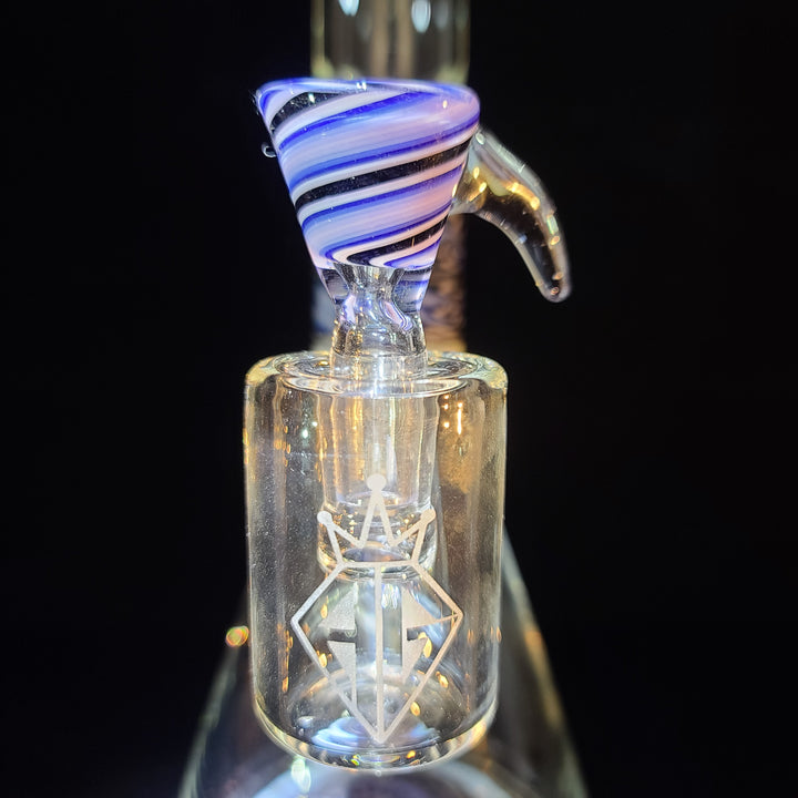 Augy x Tako Collab 15" Linework Beaker Bong Glass Pipe Augy Glass   