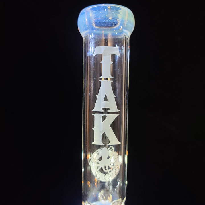 Augy x Tako Collab 15" Linework Beaker Bong Glass Pipe Augy Glass   