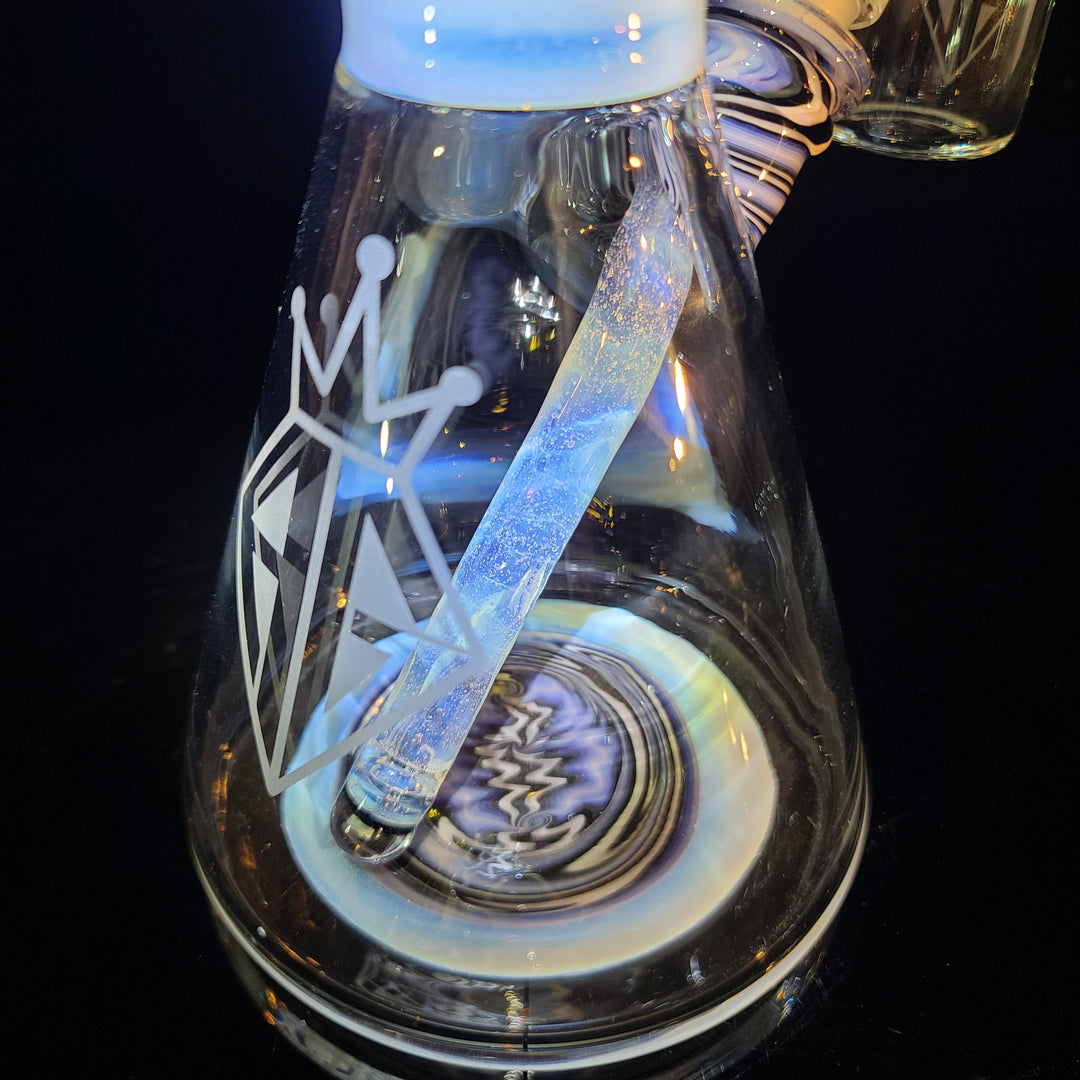 Augy x Tako Collab 15" Linework Beaker Bong Glass Pipe Augy Glass   