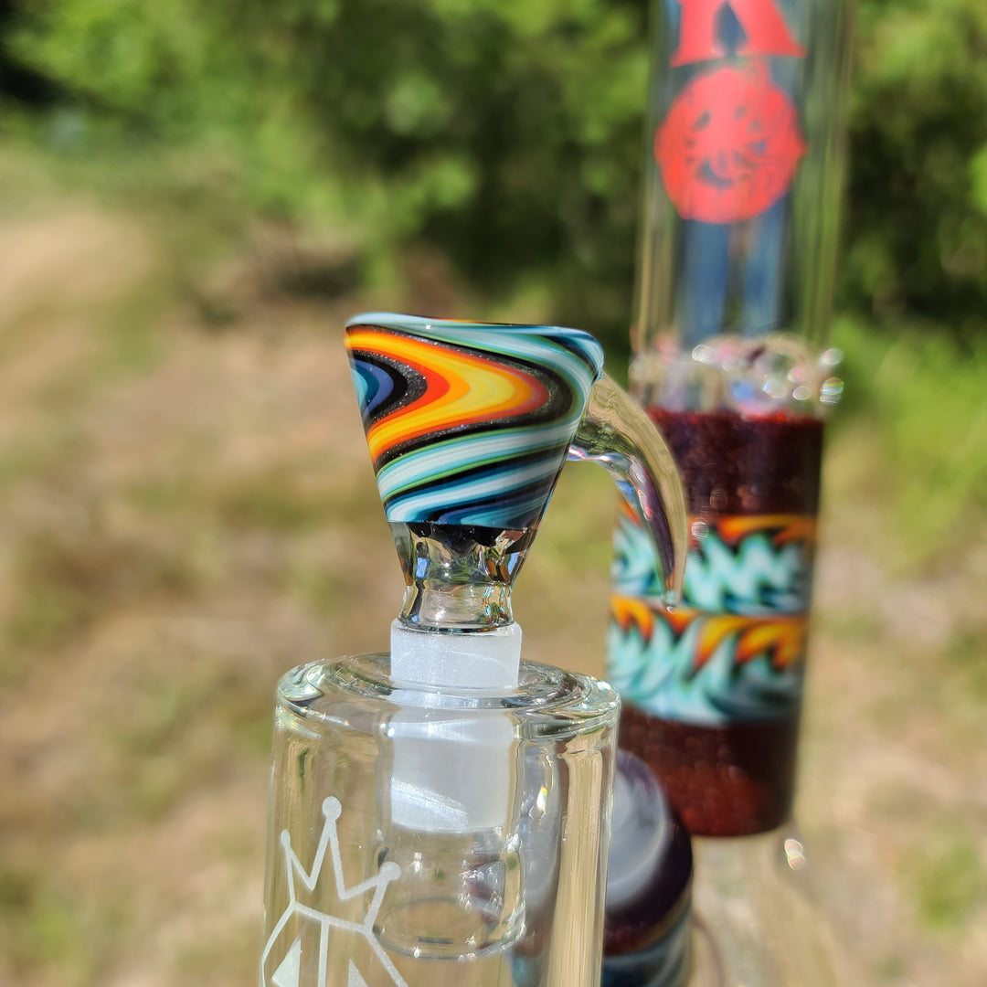 Red Augy x Tako Collab 15" Linework Beaker Bong Glass Pipe Augy Glass   
