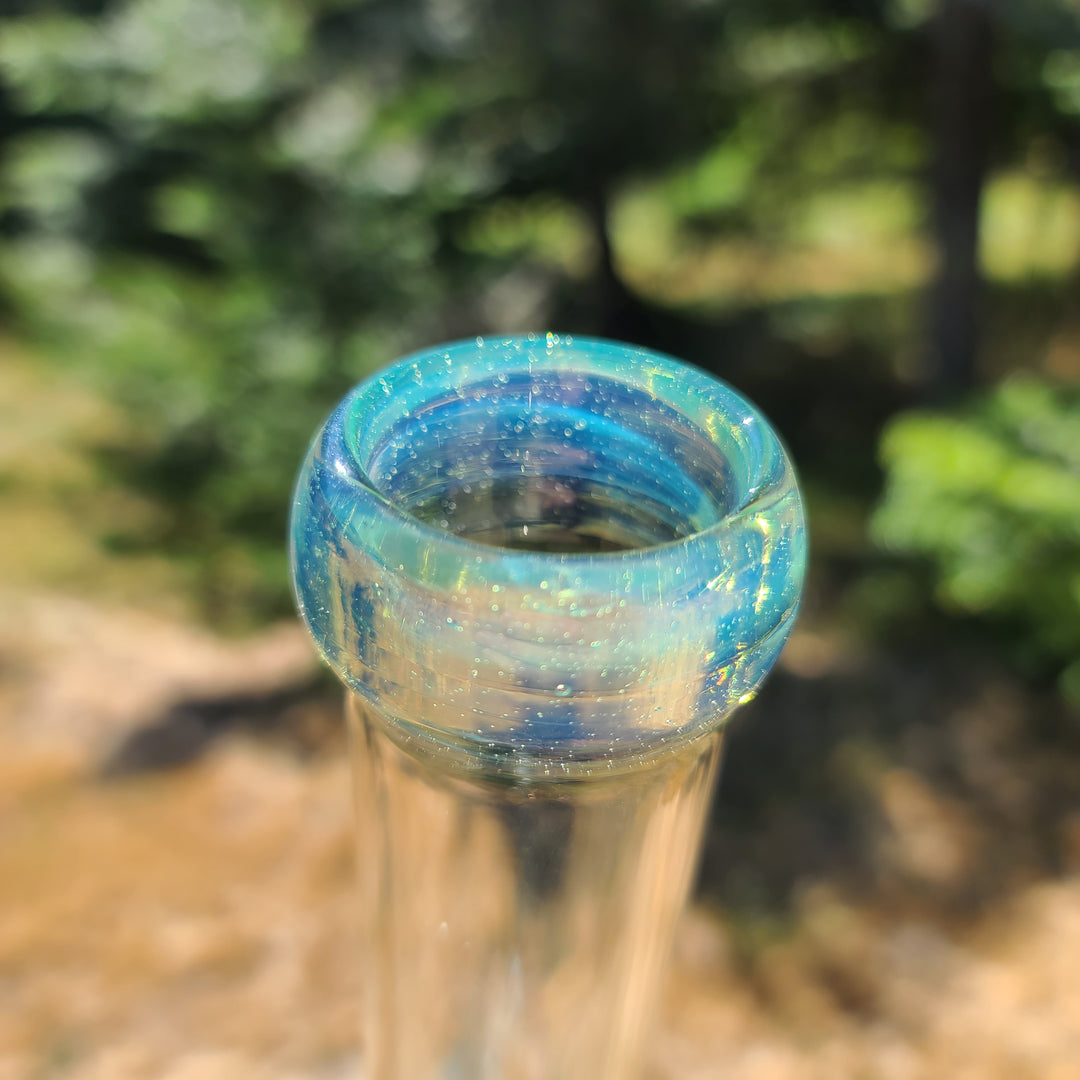 Augy 15" Linework Collins Perc 38 mm Beaker Bong Glass Pipe Augy Glass   