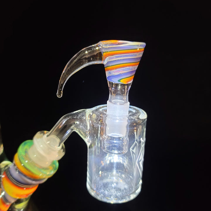 Augy 18" Linework Brick Stack Beaker Bong Glass Pipe Augy Glass   