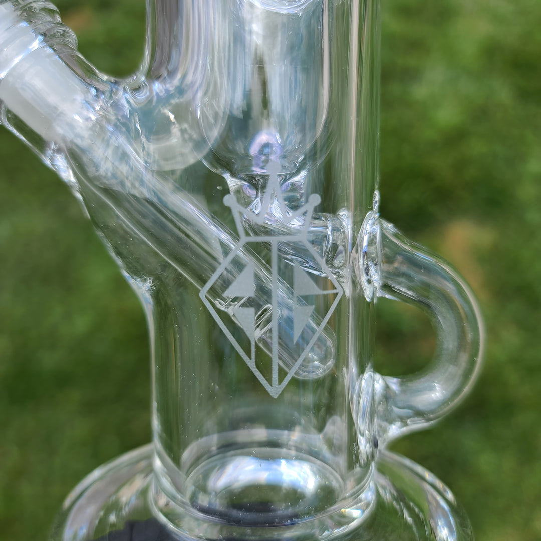 Augy x Tako 10mm Clear Recycler Water Pipe Augy Glass   