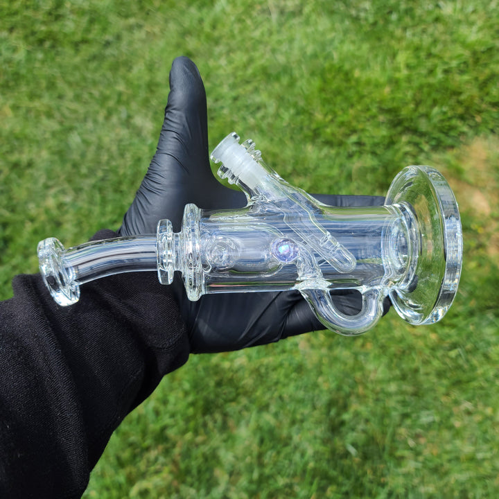 Augy x Tako 10mm Clear Recycler Water Pipe Augy Glass   