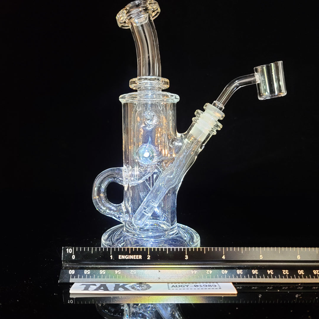 Augy x Tako 10mm Clear Recycler Glass Pipe Augy Glass   