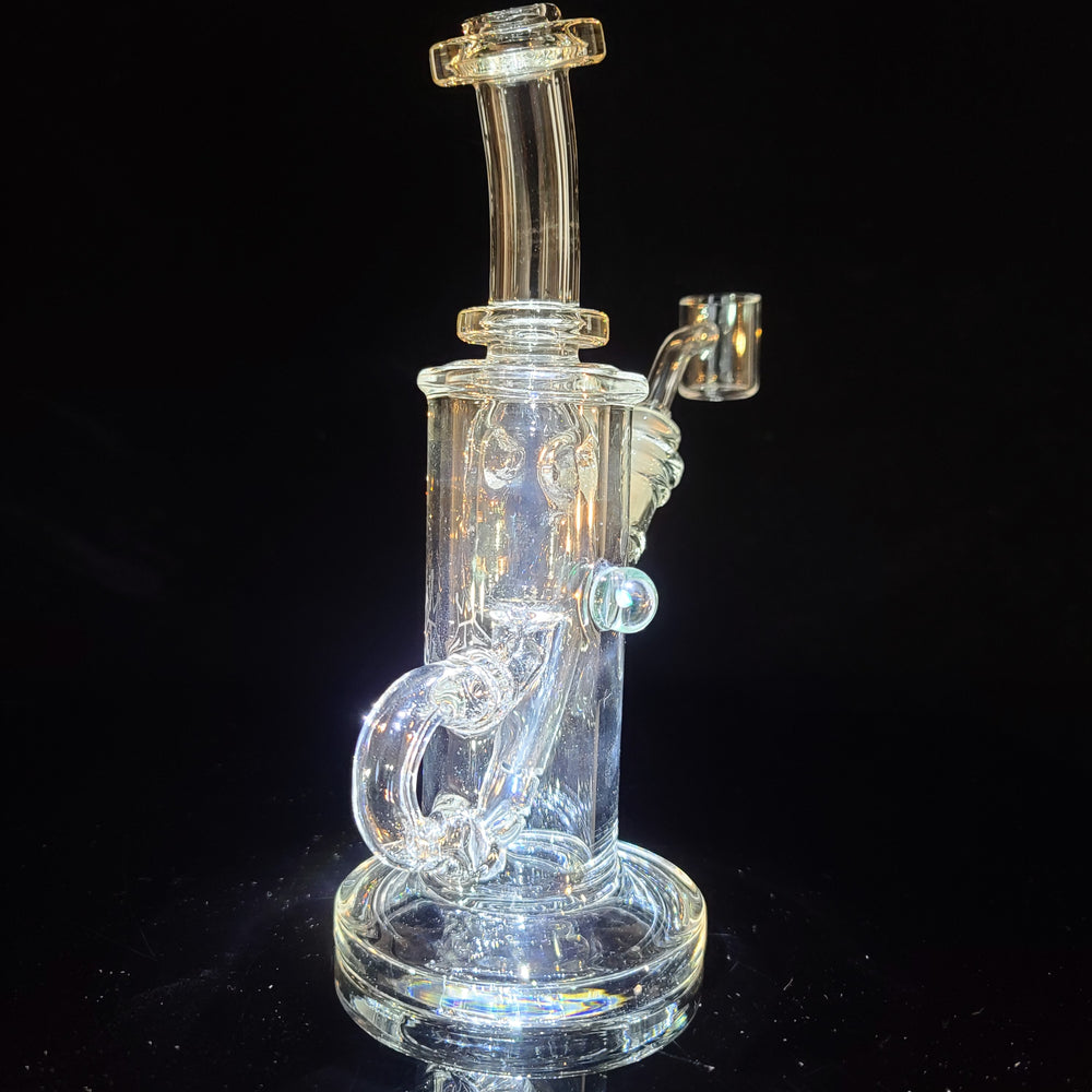 Augy x Tako 10mm Clear Recycler Glass Pipe Augy Glass   