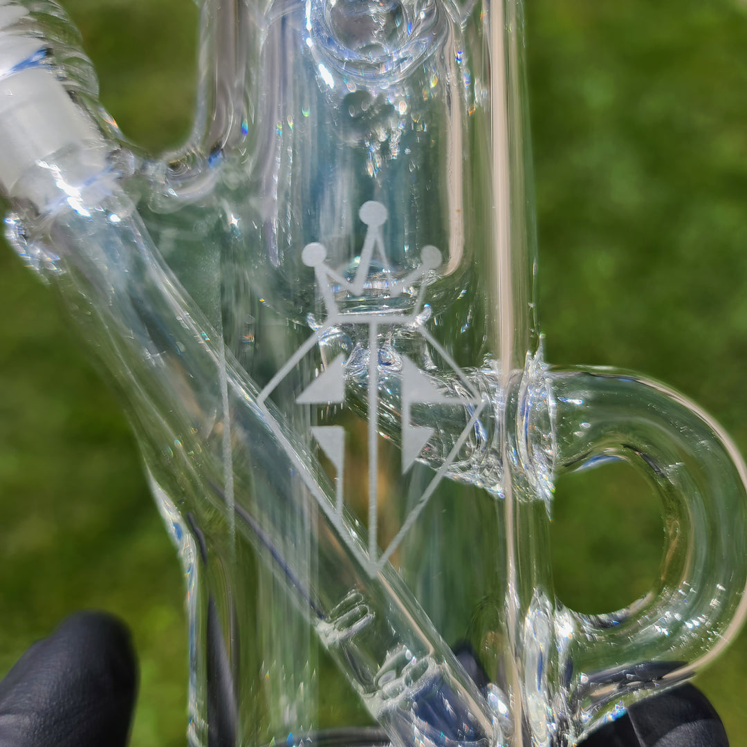 Augy x Tako 10mm Clear Recycler Glass Pipe Augy Glass   