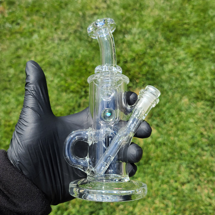 Augy x Tako 10mm Clear Recycler Glass Pipe Augy Glass   