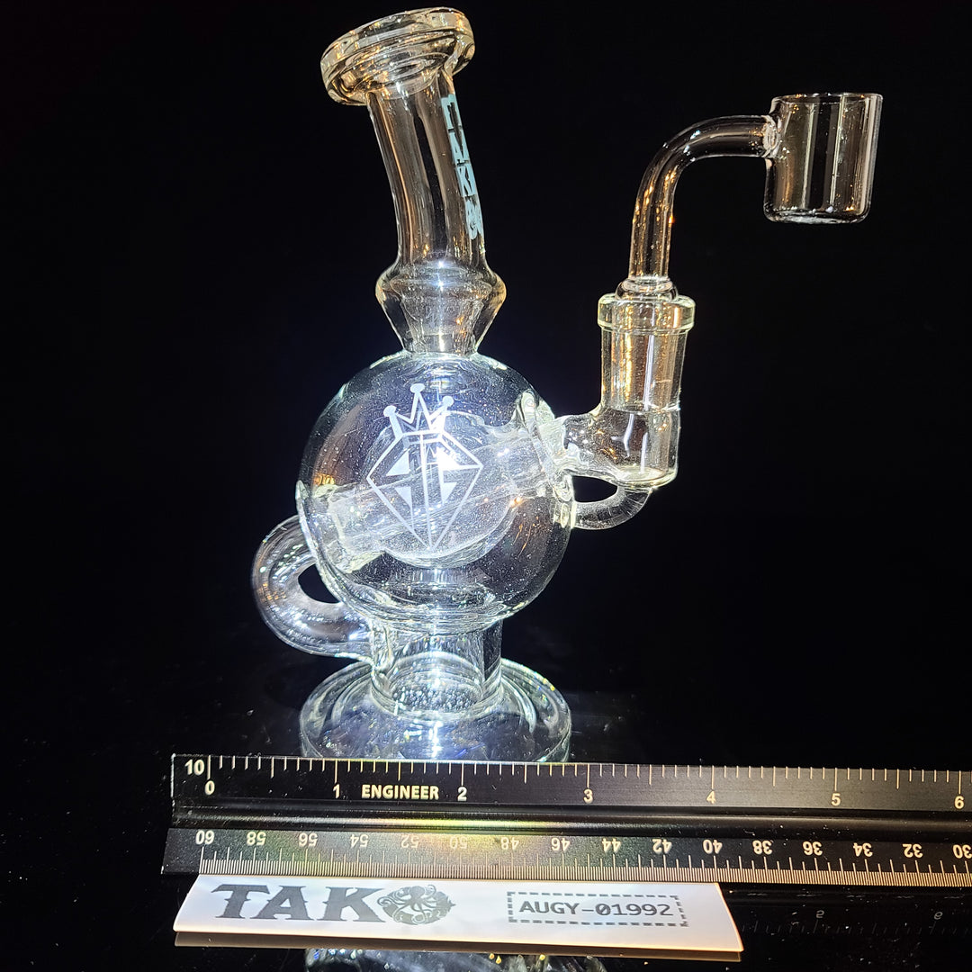 Augy X Tako 14 mm Compact Ball Recycler Water Pipe Augy Glass   