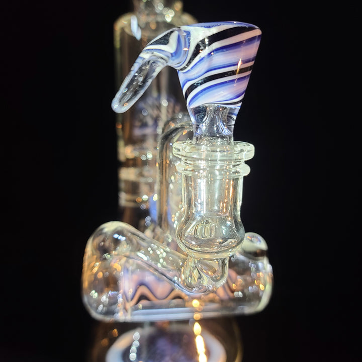 Augy 15" Linework Brick Stack Beaker Bong with Inline Ash Catcher Glass Pipe Augy Glass   