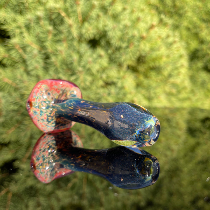 Green and Pink Sparkle Frit Pocket Pipe Glass Pipe Beezy Glass   