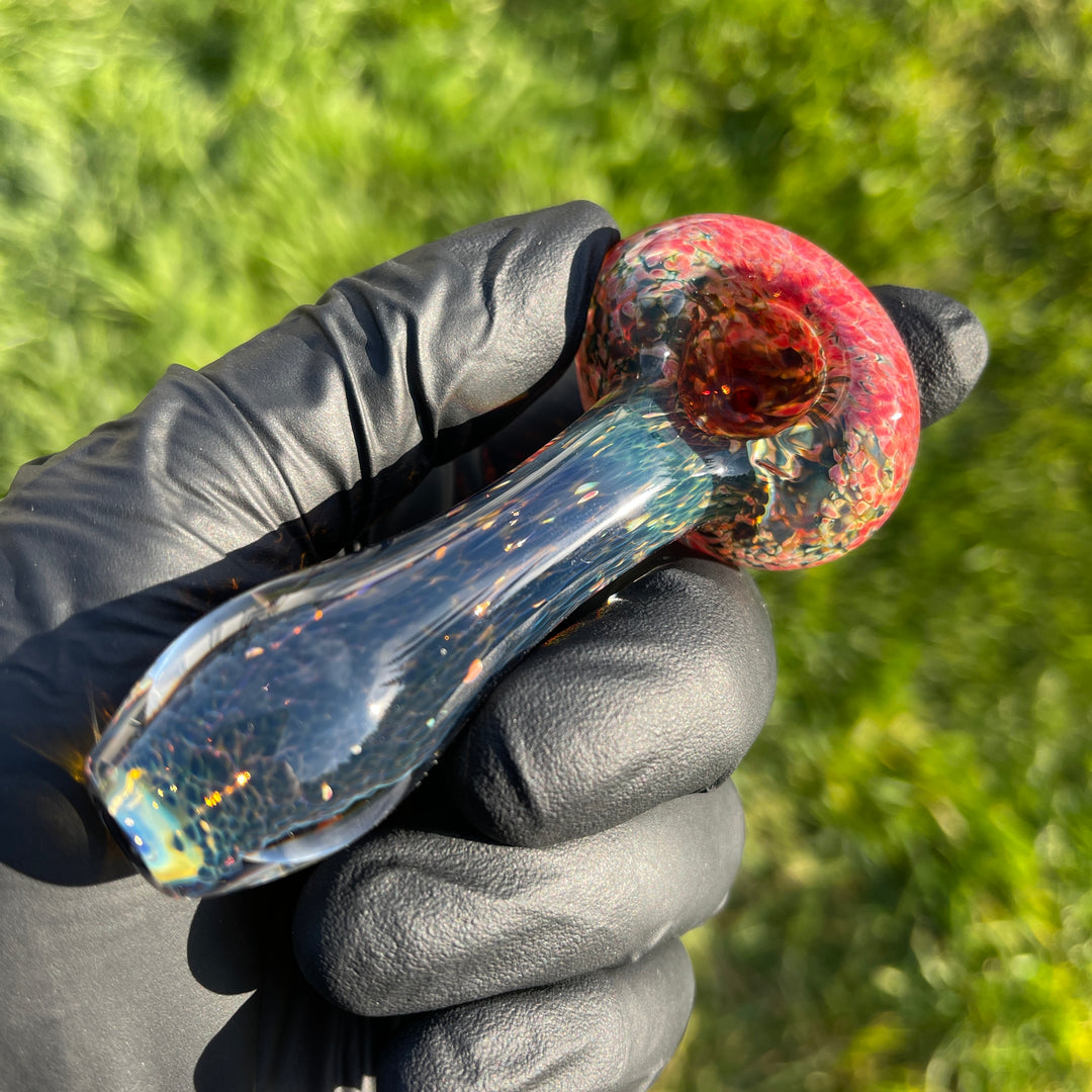 Green and Pink Sparkle Frit Pocket Pipe Glass Pipe Beezy Glass   